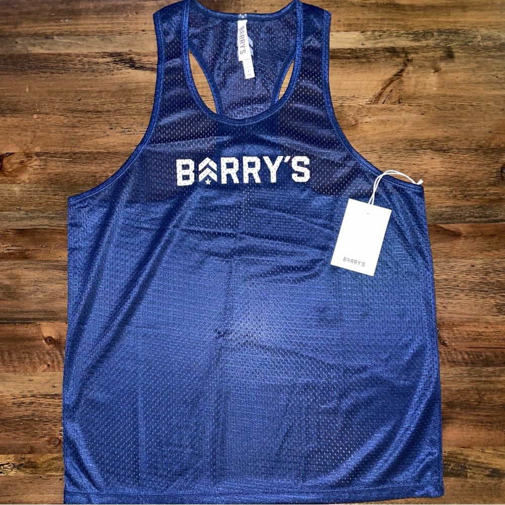 Men’s Large, Barry’s Bootcamp Mesh Razorback Tank, Slim Fit, MSRP $88